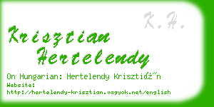 krisztian hertelendy business card